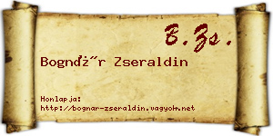 Bognár Zseraldin névjegykártya